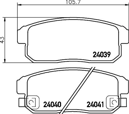 HELLA 8DB 355 012-331 - Тормозные колодки, дисковые, комплект unicars.by