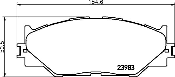 HELLA 8DB 355 012-241 - Тормозные колодки, дисковые, комплект unicars.by