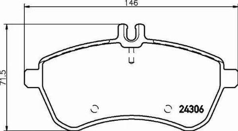 HELLA 8DB 355 012-751 - Тормозные колодки, дисковые, комплект unicars.by