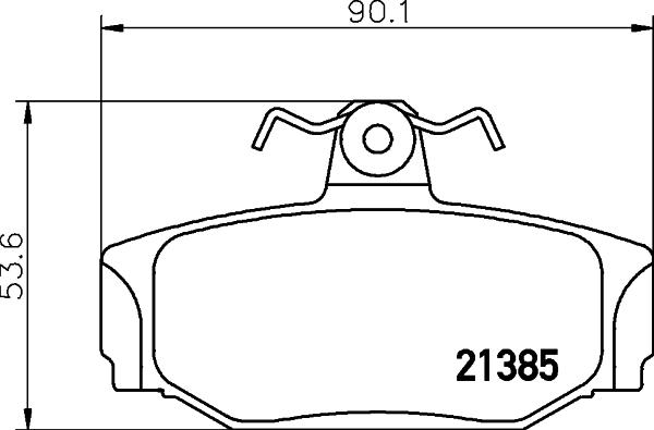 HELLA 8DB 355 017-991 - Тормозные колодки, дисковые, комплект unicars.by