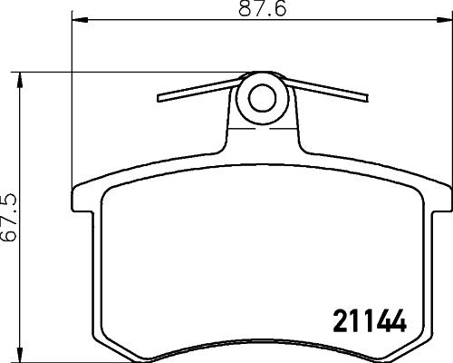 HELLA 8DB 355 017-951 - Тормозные колодки, дисковые, комплект unicars.by