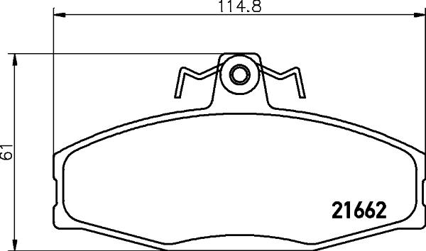 HELLA 8DB 355 017-931 - Тормозные колодки, дисковые, комплект unicars.by