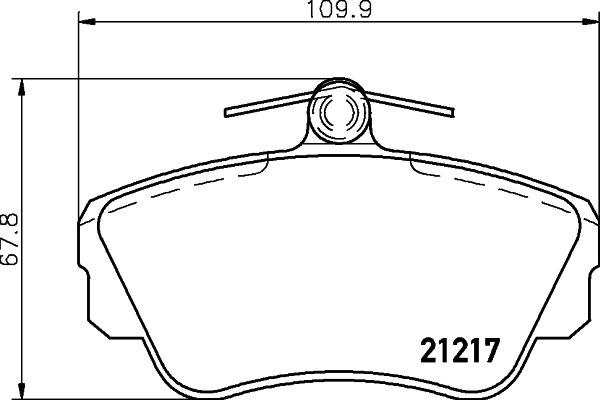 HELLA 8DB 355 017-921 - Тормозные колодки, дисковые, комплект unicars.by