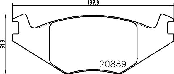 HELLA 8DB 355 017-491 - Тормозные колодки, дисковые, комплект unicars.by