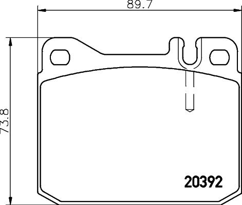 HELLA 8DB 355 017-481 - Тормозные колодки, дисковые, комплект unicars.by