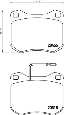 HELLA 8DB 355 017-421 - Тормозные колодки, дисковые, комплект unicars.by