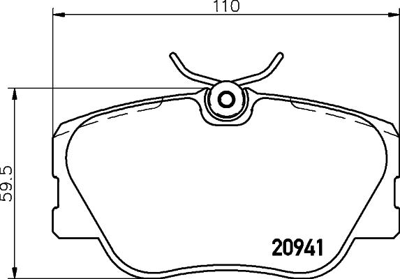 HELLA 8DB 355 017-601 - Тормозные колодки, дисковые, комплект unicars.by