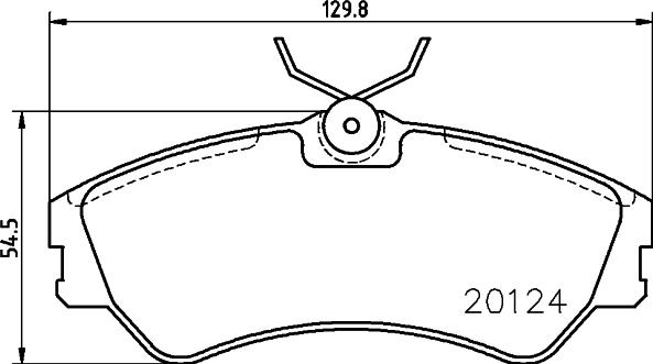 HELLA 8DB 355 017-881 - Тормозные колодки, дисковые, комплект unicars.by