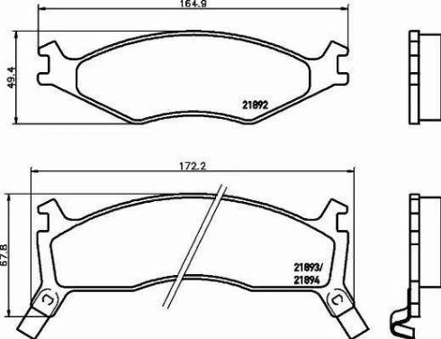 HELLA 8DB 355 017-301 - Тормозные колодки, дисковые, комплект unicars.by