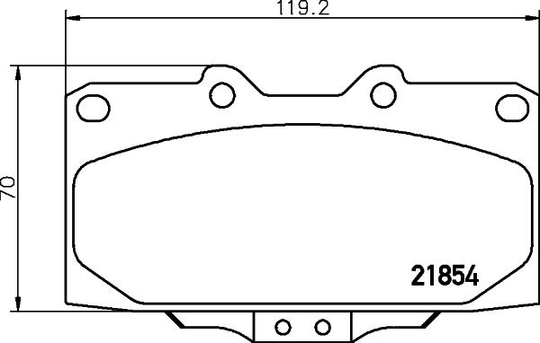 HELLA 8DB 355 017-211 - Тормозные колодки, дисковые, комплект unicars.by