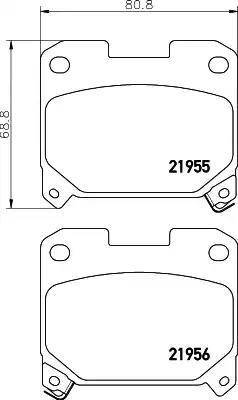 HELLA 8DB 355 017-231 - Тормозные колодки, дисковые, комплект unicars.by