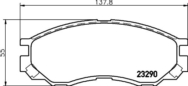 HELLA 8DB 355 027-461 - Тормозные колодки, дисковые, комплект unicars.by