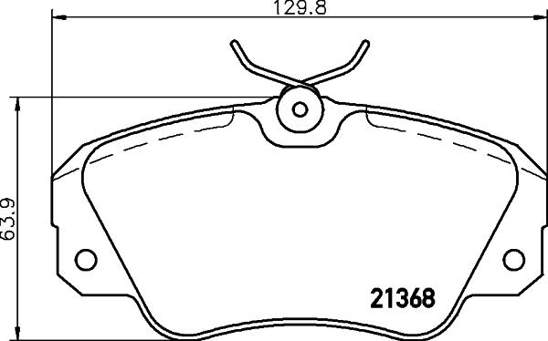 HELLA 8DB 355 017-771 - Тормозные колодки, дисковые, комплект unicars.by