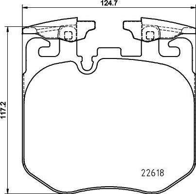 HELLA 8DB 355 039-461 - Тормозные колодки, дисковые, комплект unicars.by