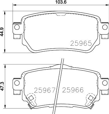 Starline BD S961P - Тормозные колодки, дисковые, комплект unicars.by