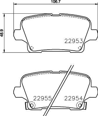 HELLA 8DB 355 039-501 - Тормозные колодки, дисковые, комплект unicars.by