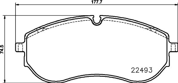 HELLA 8DB 355 039-521 - Тормозные колодки, дисковые, комплект unicars.by