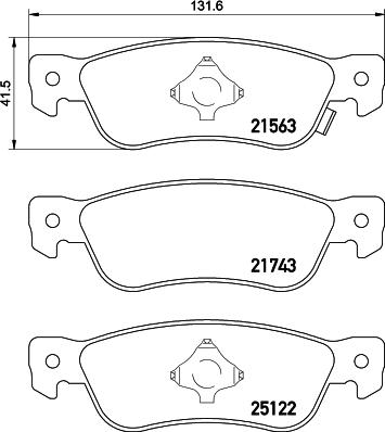 HELLA 8DB 355 039-661 - Тормозные колодки, дисковые, комплект unicars.by