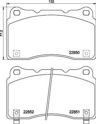 HELLA 8DB 355 039-151 - Тормозные колодки, дисковые, комплект unicars.by