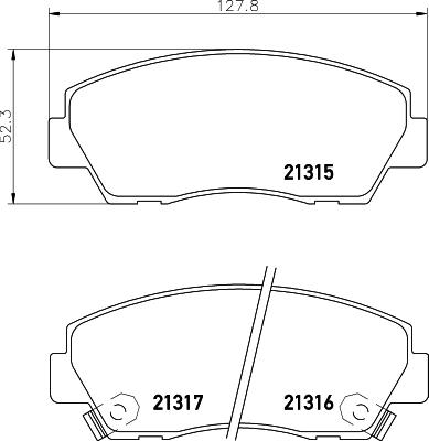 HELLA 8DB 355 036-981 - Тормозные колодки, дисковые, комплект unicars.by