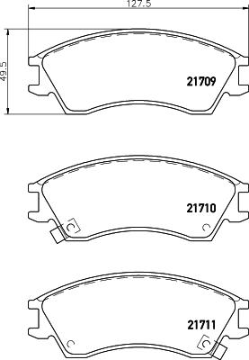 HELLA 8DB 355 036-571 - Тормозные колодки, дисковые, комплект unicars.by