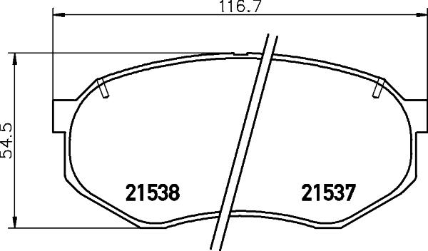 HELLA 8DB 355 036-811 - Тормозные колодки, дисковые, комплект unicars.by