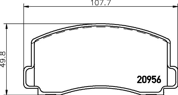 HELLA 8DB 355 030-001 - Тормозные колодки, дисковые, комплект unicars.by