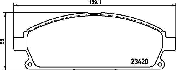 HELLA 8DB 355 030-171 - Тормозные колодки, дисковые, комплект unicars.by