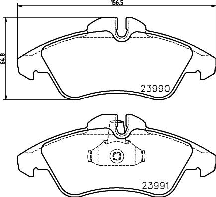 HELLA 8DB 355 030-761 - Тормозные колодки, дисковые, комплект unicars.by