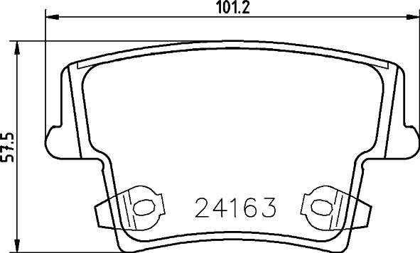 HELLA 8DB 355 031-131 - Тормозные колодки, дисковые, комплект unicars.by