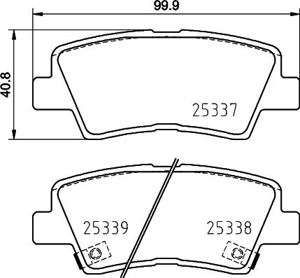 HELLA 8DB 355 031-821 - Тормозные колодки, дисковые, комплект unicars.by