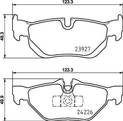 HELLA 8DB 355 031-781 - Тормозные колодки, дисковые, комплект unicars.by