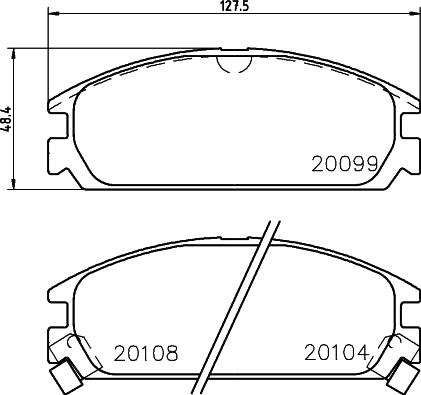 HELLA 8DB 355 031-731 - Тормозные колодки, дисковые, комплект unicars.by