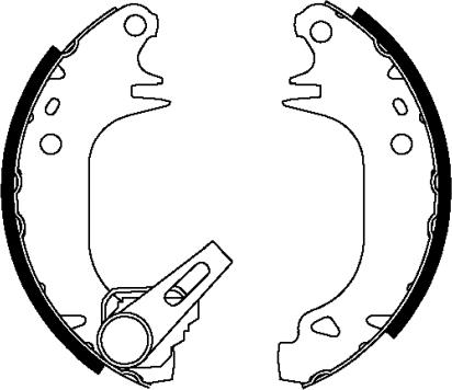 HELLA 8DB 355 038-091 - Комплект тормозных колодок, барабанные unicars.by