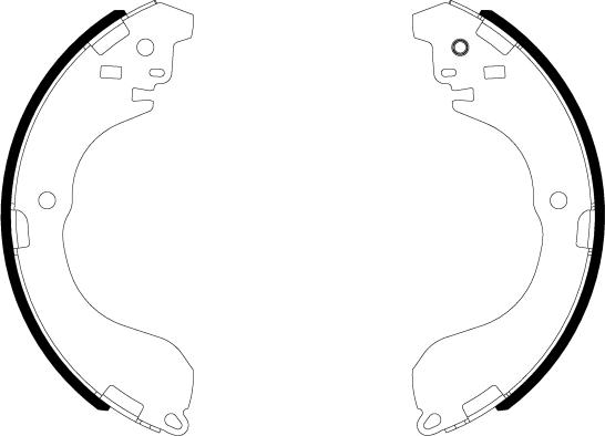 HELLA 8DB 355 038-041 - Комплект тормозных колодок, барабанные unicars.by