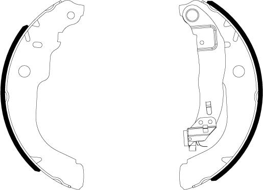 HELLA 8DB 355 038-001 - Комплект тормозных колодок, барабанные unicars.by