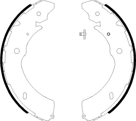 HELLA 8DB 355 038-031 - Комплект тормозных колодок, барабанные unicars.by