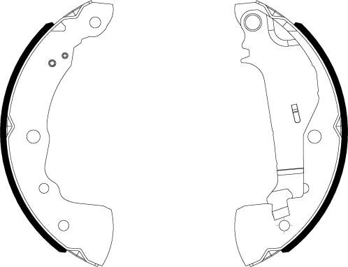 HELLA 8DB 355 038-021 - Комплект тормозных колодок, барабанные unicars.by