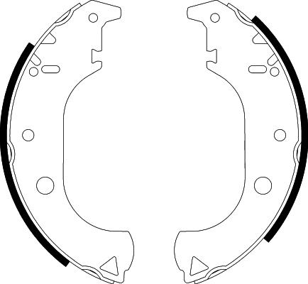 HELLA 8DB 355 038-261 - Комплект тормозных колодок, барабанные unicars.by