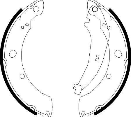 HELLA 8DB 355 038-221 - Комплект тормозных колодок, барабанные unicars.by