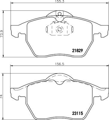 HELLA 8DB 355 032-491 - Тормозные колодки, дисковые, комплект unicars.by