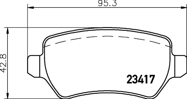 HELLA 8DB 355 032-511 - Тормозные колодки, дисковые, комплект unicars.by