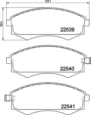 HELLA 8DB 355 032-081 - Тормозные колодки, дисковые, комплект unicars.by