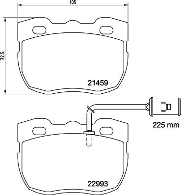 HELLA 8DB 355 037-941 - Тормозные колодки, дисковые, комплект unicars.by