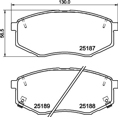 HELLA 8DB 355 037-981 - Тормозные колодки, дисковые, комплект unicars.by