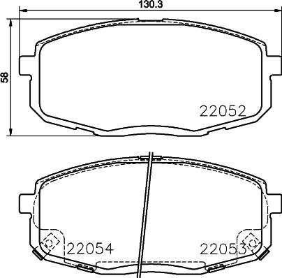 HELLA 8DB 355 037-431 - Тормозные колодки, дисковые, комплект unicars.by