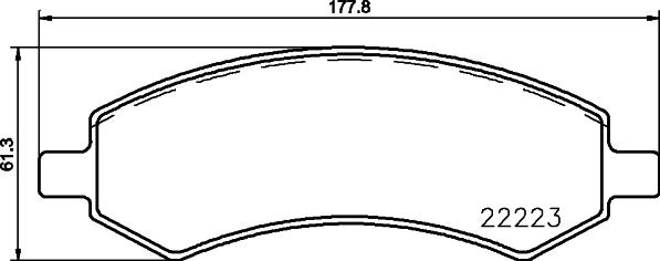 HELLA 8DB 355 037-501 - Тормозные колодки, дисковые, комплект unicars.by