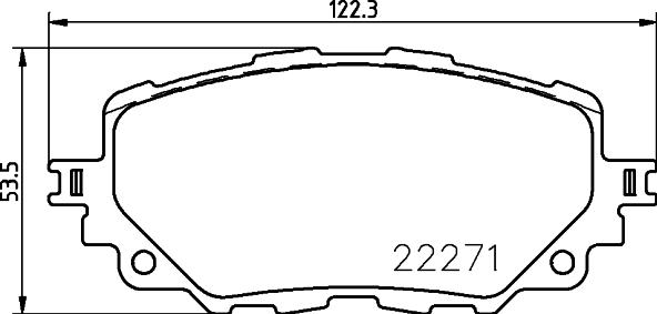 HELLA 8DB 355 037-601 - Тормозные колодки, дисковые, комплект unicars.by