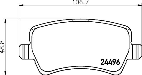 HELLA 8DB 355 037-811 - Тормозные колодки, дисковые, комплект unicars.by