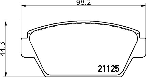 HELLA 8DB 355 037-231 - Тормозные колодки, дисковые, комплект unicars.by